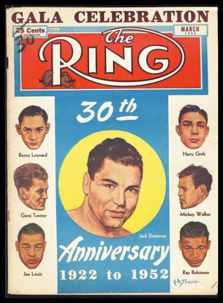 RING MAGAZINE MARCH 1948 JERSEY JOE WALCOTT JOE LOUIS SUGAR RAY ROBINSON