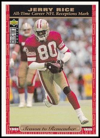 Jerry Rice 1994 Collector's Choice Card # 348 San Francisco 49ers  Football NFL